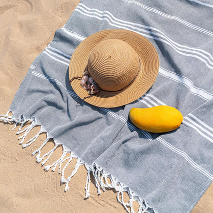 Turkish Beach Towel, 36"x71" Quick Dry Sand Free Oversized Bath Pool Swim Towel, Lightweight Travel Turkish Towels Vacation Essentials, Yellow