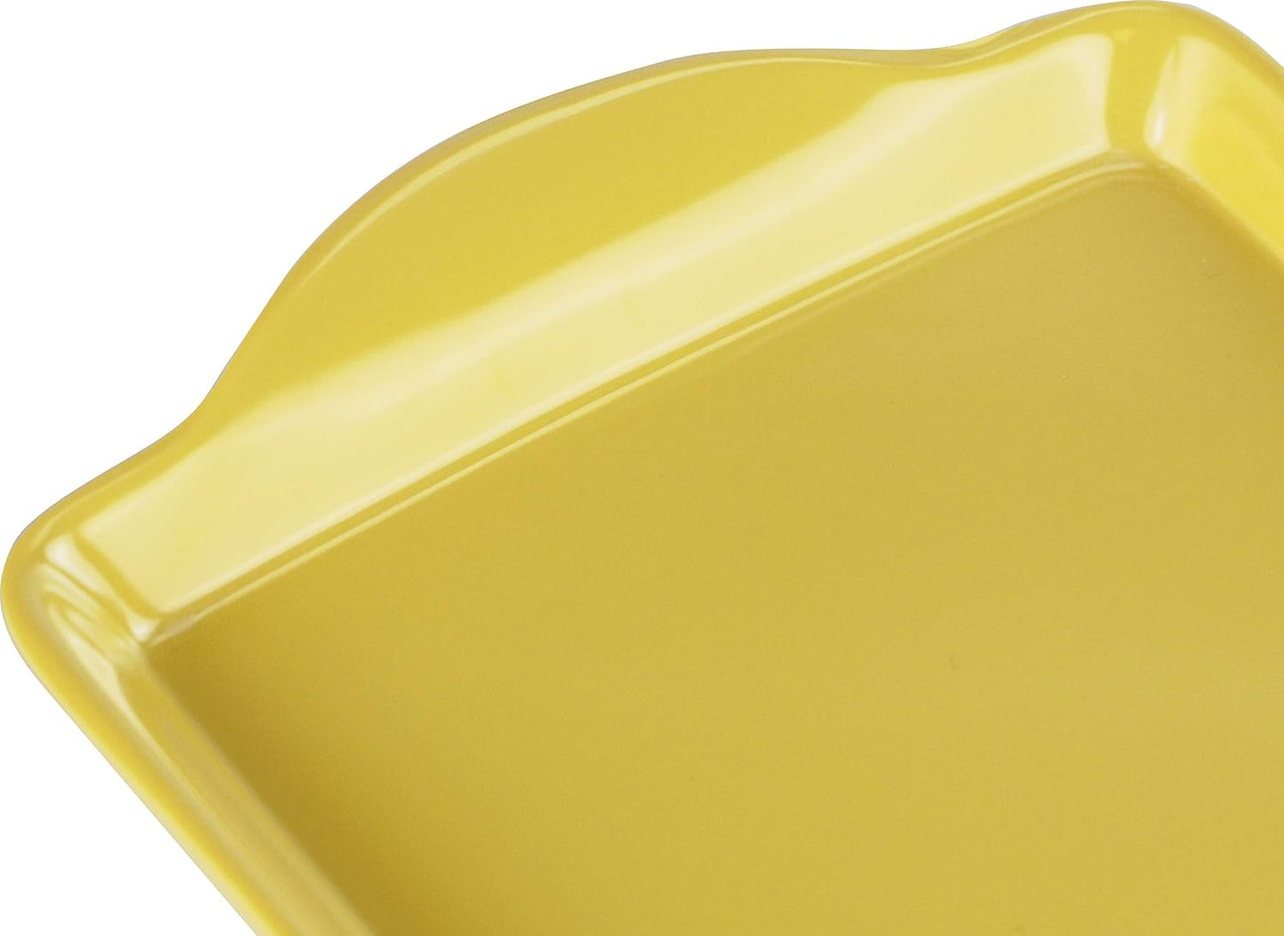 Melamine Plastic Tidbit Tray, BPA-Free, Food Safe, Multipurpose Platter Serving Tray, Bathroom/Table Organizer, Lemon