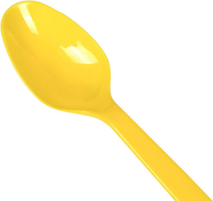 U2100 (Yellow) 5.9" PS Heavy-Weight Disposable Teaspoon, Yellow (Pack of 1000)