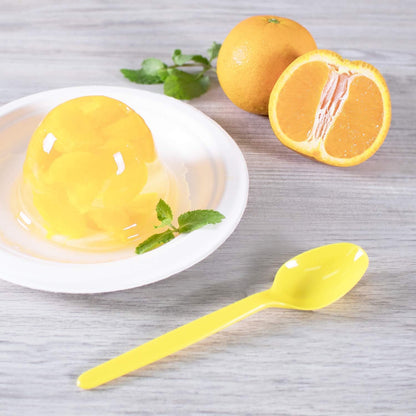 U2100 (Yellow) 5.9" PS Heavy-Weight Disposable Teaspoon, Yellow (Pack of 1000)