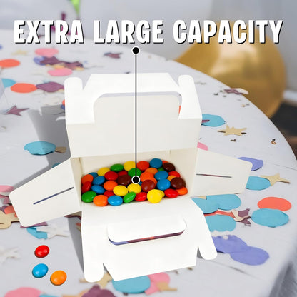 12 Pcs Video Game Question Mark Party Favor Boxes Yellow Mystery Box | Yellow gable candy boxes | Video game birthday decorations | Arcade surprise blind bags | Kids gamer party treat goodie box