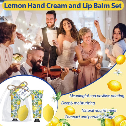 50 Pcs / 25 Sets Capri Lemon Baby Shower Party Favors for Guests Sweet One Italian Lemon Shaped Soaps Bridal Shower Return Gifts Amalfi Themed Hand Cream for Bridal Wedding Gender Reveal