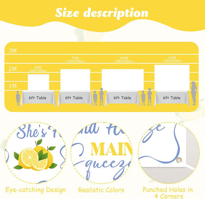 She Found Her Main Squeeze Backdrop Main Squeeze Bridal Shower Decorations Lemon Bride to Be Banenr for Lemon Theme Bridal Shower Bachelorette Wedding Engagement Decorations Party Supplies 5 * 3ft