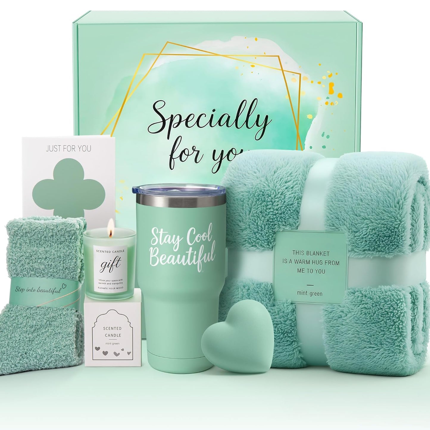 Birthday Gifts for Women Friendship, Get Well Sunflower Spa Gift Basket | Set with Cozy Blanket, Self Care Gifts Unique Happy Birthday Idea for Mom, Wife, Sister, Best Friends, Girlfriend, Christmas