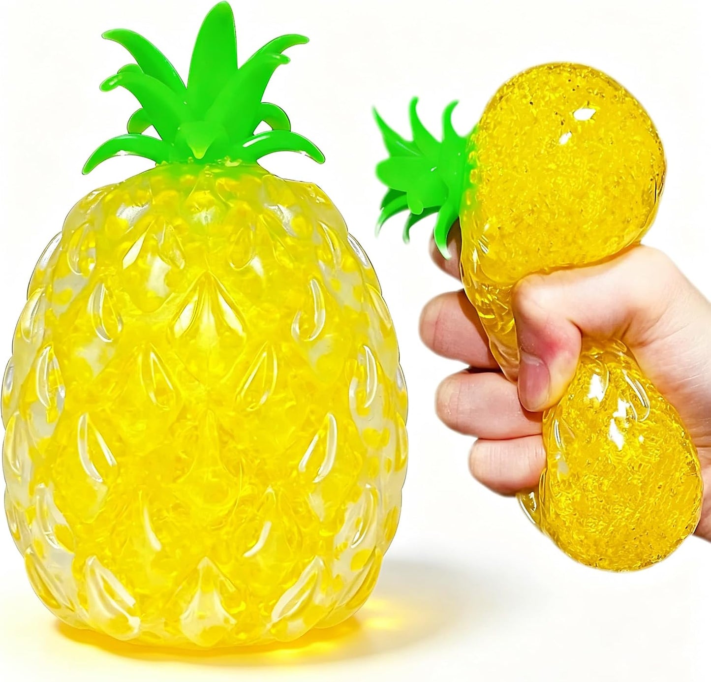 Pineapple Squishy Stress Balls (1 Pack) Fruit Stress Squishy Ball | Pineapple Squishy Stress Balls for Adults, Ideal for Vase Filler, Home Decor, Christmas Decor, Easter Basket Stuffers