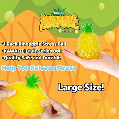 Pineapple Squishy Stress Balls (1 Pack) Fruit Stress Squishy Ball | Pineapple Squishy Stress Balls for Adults, Ideal for Vase Filler, Home Decor, Christmas Decor, Easter Basket Stuffers