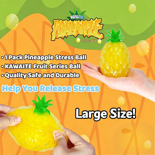 Pineapple Squishy Stress Balls (1 Pack) Fruit Stress Squishy Ball | Pineapple Squishy Stress Balls for Adults, Ideal for Vase Filler, Home Decor, Christmas Decor, Easter Basket Stuffers
