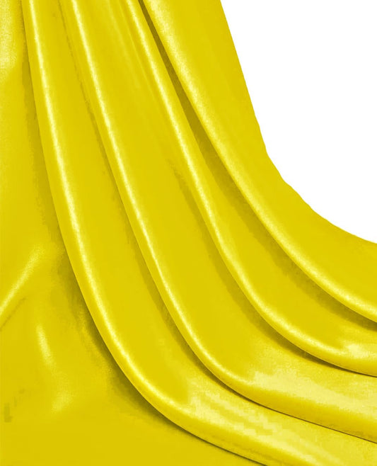 Satin Fabric 5 Yards, 44" Wide, Silky Smooth Charmeuse Sateen Cloth for Wedding Arch Drapery Panel Backdrop Party Event Banquet Home Decoration Curtain Crafts DIY Sewing Costume - Yellow