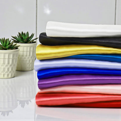 Satin Fabric 5 Yards, 44" Wide, Silky Smooth Charmeuse Sateen Cloth for Wedding Arch Drapery Panel Backdrop Party Event Banquet Home Decoration Curtain Crafts DIY Sewing Costume - Yellow