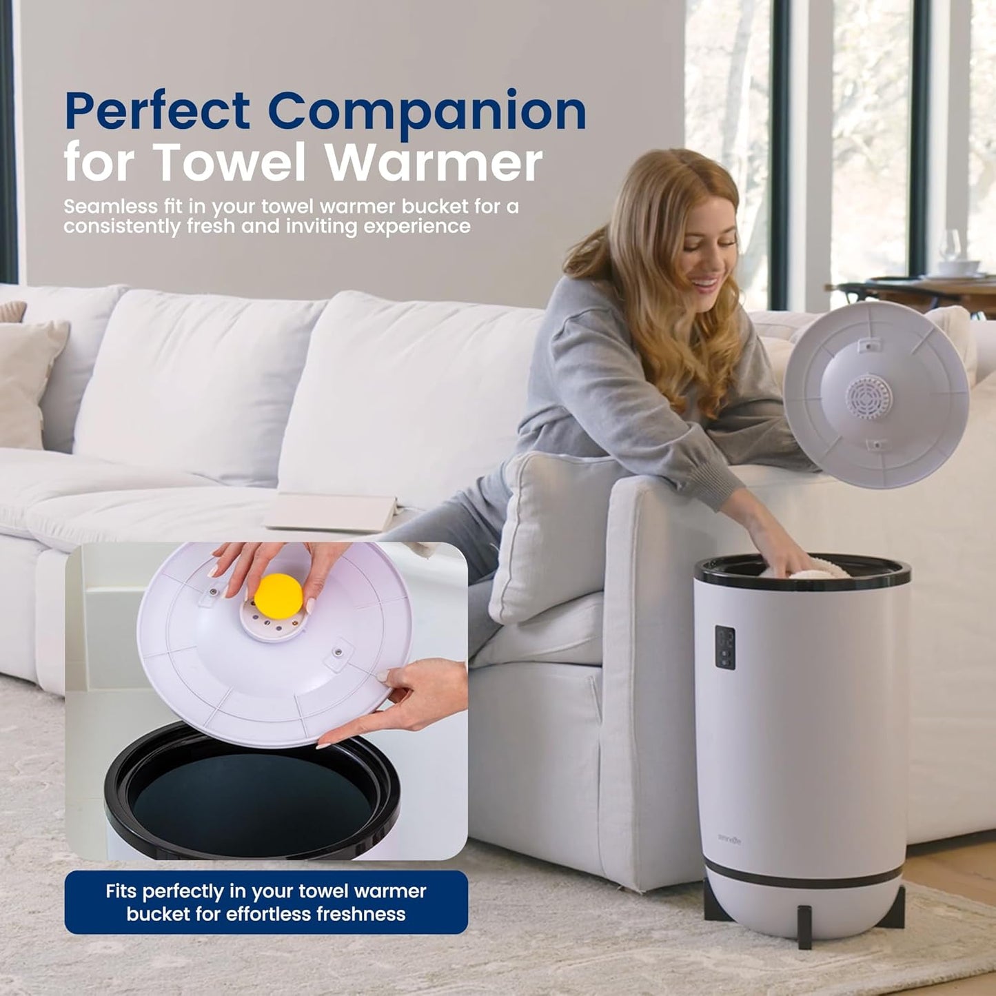 Fragrance Disc 15pcs Lemon Scented Fragrance Disc, Suitable for Towel Warmer Buckets Convenient Size Fits in Most Air Freshener Holders Fresh Aroma Stays for 30 to 60 Days