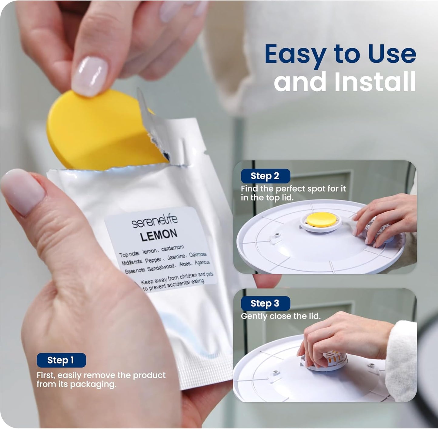 Fragrance Disc 15pcs Lemon Scented Fragrance Disc, Suitable for Towel Warmer Buckets Convenient Size Fits in Most Air Freshener Holders Fresh Aroma Stays for 30 to 60 Days