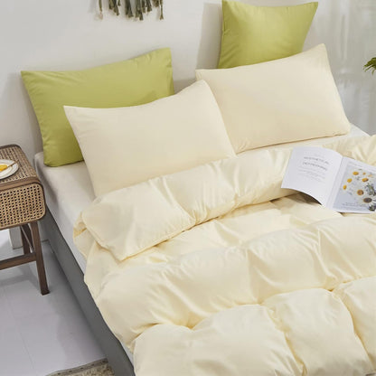 Light Yellow Comforter Set Full Ivory Bedding Set Men Breathable Beige Bedding Set Women Soft Off White Ivory Bedding Comforter Set Full Size Comforter