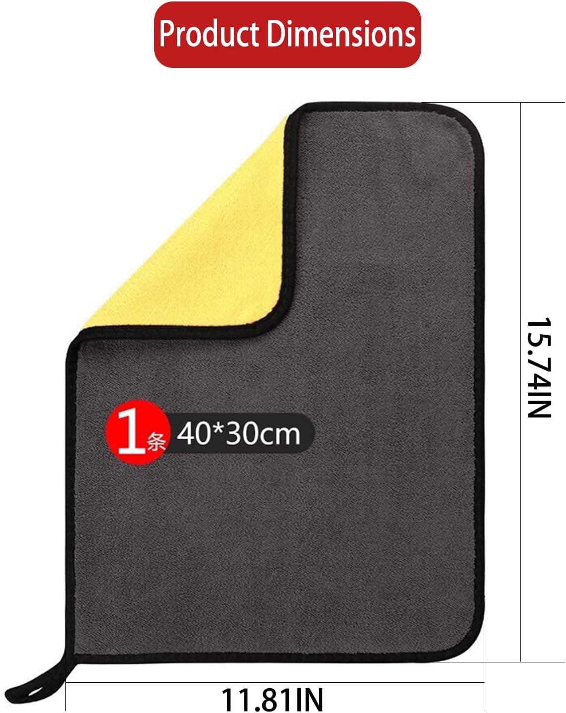 Cleaning Cloths, Ultra-Soft & Highly Absorbent Dual-Tone Towels, Kitchen Glass & Car Detailing, Durable Home Essentials and Cleaning Supplies (Yellow/Grey)