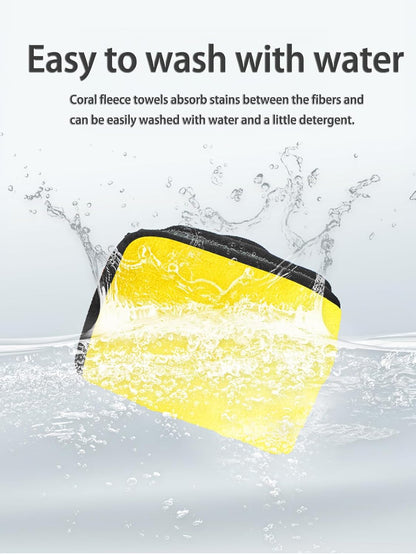 Cleaning Cloths, Ultra-Soft & Highly Absorbent Dual-Tone Towels, Kitchen Glass & Car Detailing, Durable Home Essentials and Cleaning Supplies (Yellow/Grey)