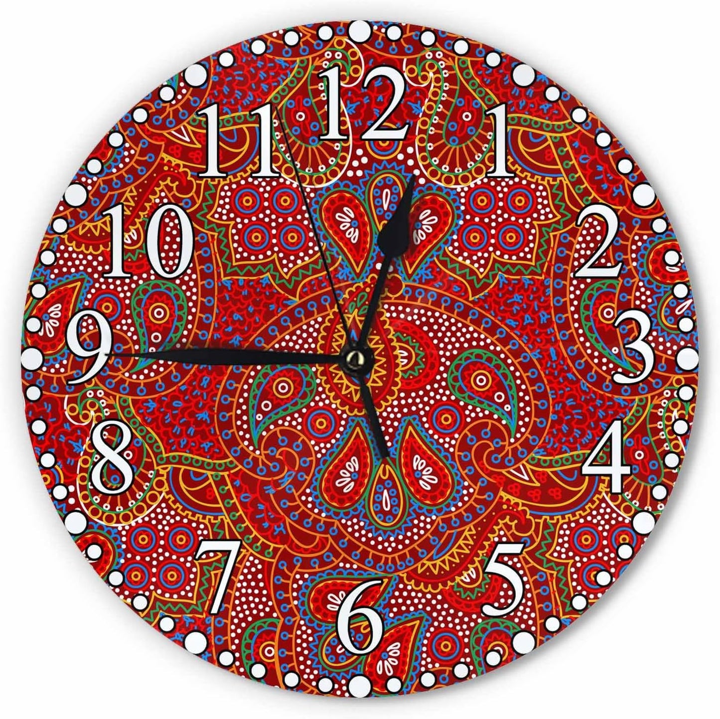 Lemon Slices Wall Clock 10 Inch Battery Operated Citrus Fruit Clock Silent Non-Ticking Modern Clocks Decorative for Home Kitchen Living Room Bathroom Office