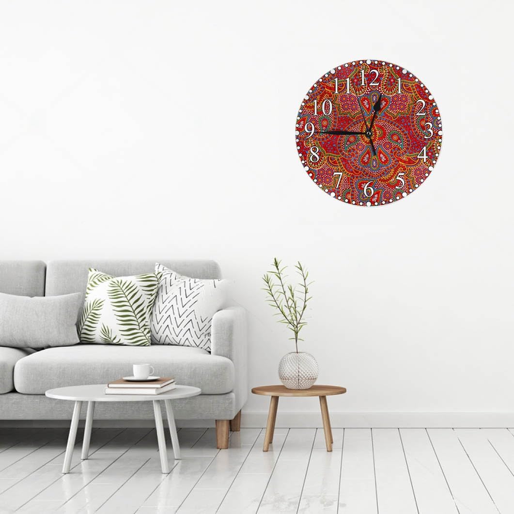 Lemon Slices Wall Clock 10 Inch Battery Operated Citrus Fruit Clock Silent Non-Ticking Modern Clocks Decorative for Home Kitchen Living Room Bathroom Office