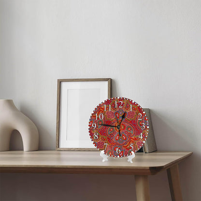 Lemon Slices Wall Clock 10 Inch Battery Operated Citrus Fruit Clock Silent Non-Ticking Modern Clocks Decorative for Home Kitchen Living Room Bathroom Office