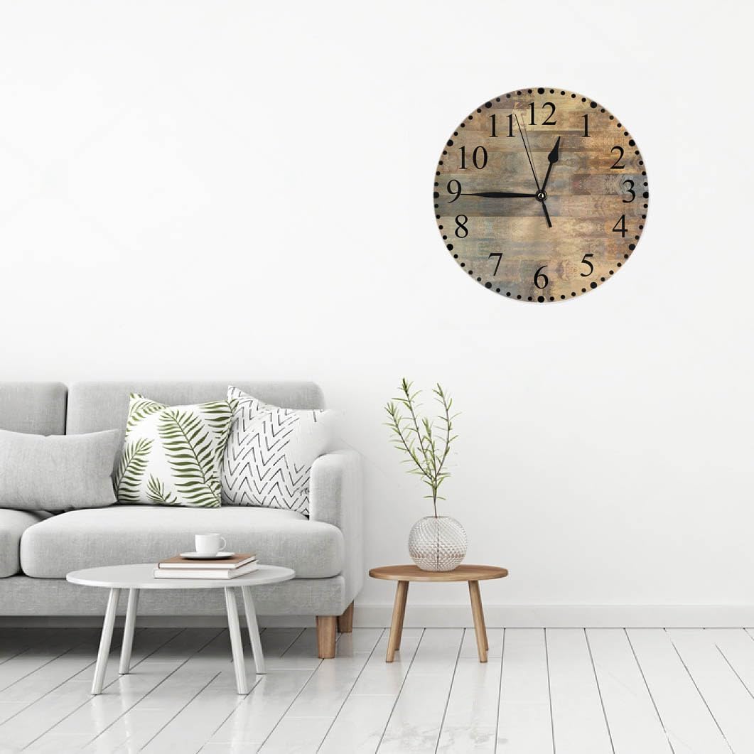 Lemon Slices Wall Clock 10 Inch Battery Operated Citrus Fruit Clock Silent Non-Ticking Modern Clocks Decorative for Home Kitchen Living Room Bathroom Office