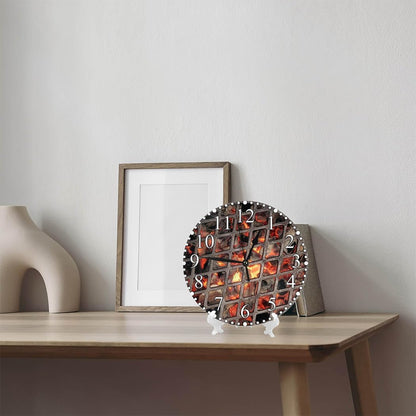 Lemon Slices Wall Clock 10 Inch Battery Operated Citrus Fruit Clock Silent Non-Ticking Modern Clocks Decorative for Home Kitchen Living Room Bathroom Office