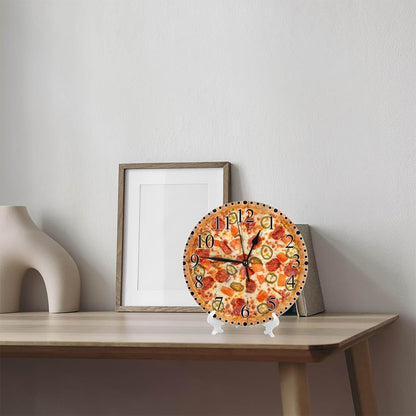 Lemon Slices Wall Clock 10 Inch Battery Operated Citrus Fruit Clock Silent Non-Ticking Modern Clocks Decorative for Home Kitchen Living Room Bathroom Office