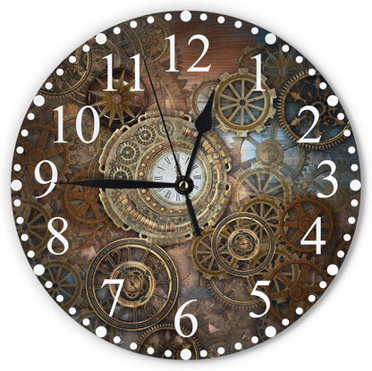 Lemon Slices Wall Clock 10 Inch Battery Operated Citrus Fruit Clock Silent Non-Ticking Modern Clocks Decorative for Home Kitchen Living Room Bathroom Office