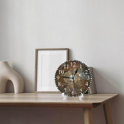Lemon Slices Wall Clock 10 Inch Battery Operated Citrus Fruit Clock Silent Non-Ticking Modern Clocks Decorative for Home Kitchen Living Room Bathroom Office