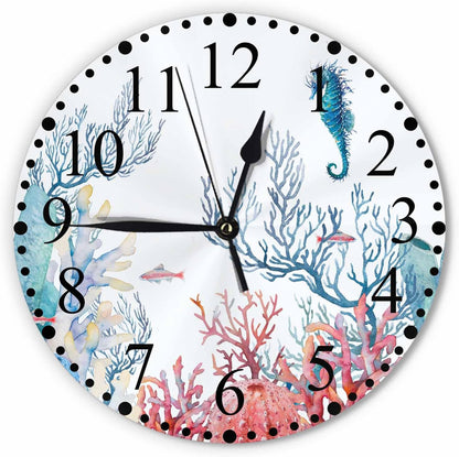 Lemon Slices Wall Clock 10 Inch Battery Operated Citrus Fruit Clock Silent Non-Ticking Modern Clocks Decorative for Home Kitchen Living Room Bathroom Office