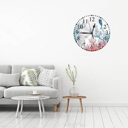 Lemon Slices Wall Clock 10 Inch Battery Operated Citrus Fruit Clock Silent Non-Ticking Modern Clocks Decorative for Home Kitchen Living Room Bathroom Office