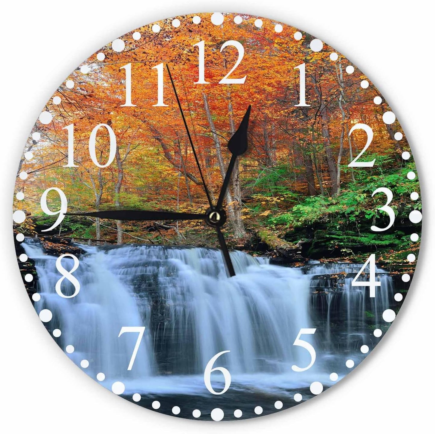 Lemon Slices Wall Clock 10 Inch Battery Operated Citrus Fruit Clock Silent Non-Ticking Modern Clocks Decorative for Home Kitchen Living Room Bathroom Office