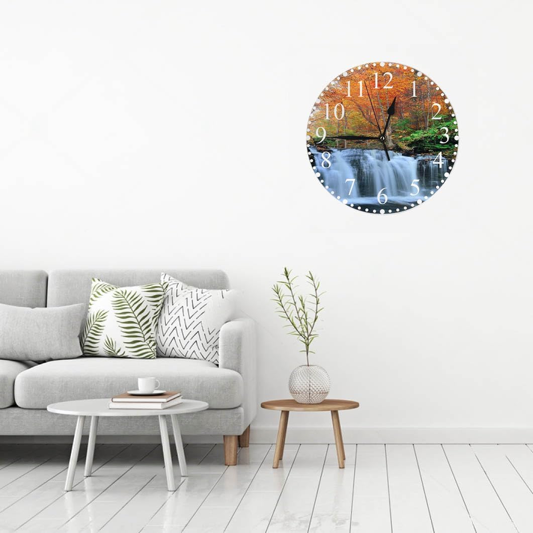 Lemon Slices Wall Clock 10 Inch Battery Operated Citrus Fruit Clock Silent Non-Ticking Modern Clocks Decorative for Home Kitchen Living Room Bathroom Office