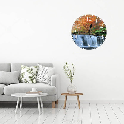Lemon Slices Wall Clock 10 Inch Battery Operated Citrus Fruit Clock Silent Non-Ticking Modern Clocks Decorative for Home Kitchen Living Room Bathroom Office