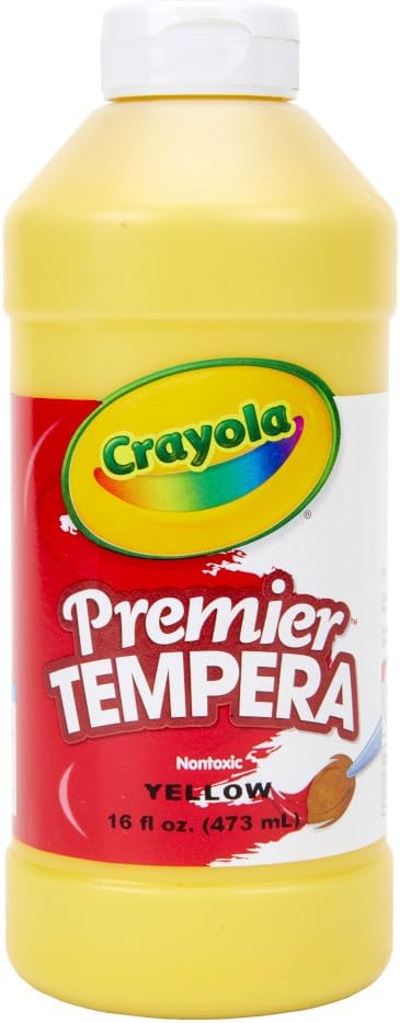 Premier Tempera Paint For Kids - Yellow (16oz), Kids Classroom Supplies, Great For Arts & Crafts, Non Toxic, Easy Squeeze Bottle