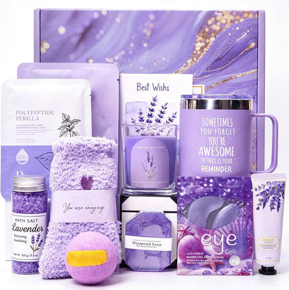 10Pcs Sunshine Gift for Women - Unique Care Package with Sunflower Gifts, Friendship Box of Sunshine for Mom Sister Wife, Get Well Soon & Birthday Present, Self Care Basket for Women Recovery