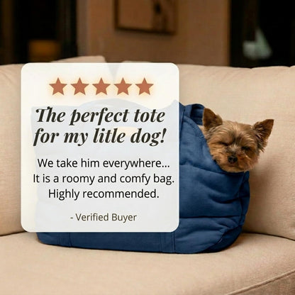 Plush Dog Purse Carrier for Small Dogs, Soft Dog Tote Bag with Safety Harness Clip, Cozy Pet Carrier for Dogs Under 15 lbs, Comfortable Dog Shoulder Carrier for Travel, Brown