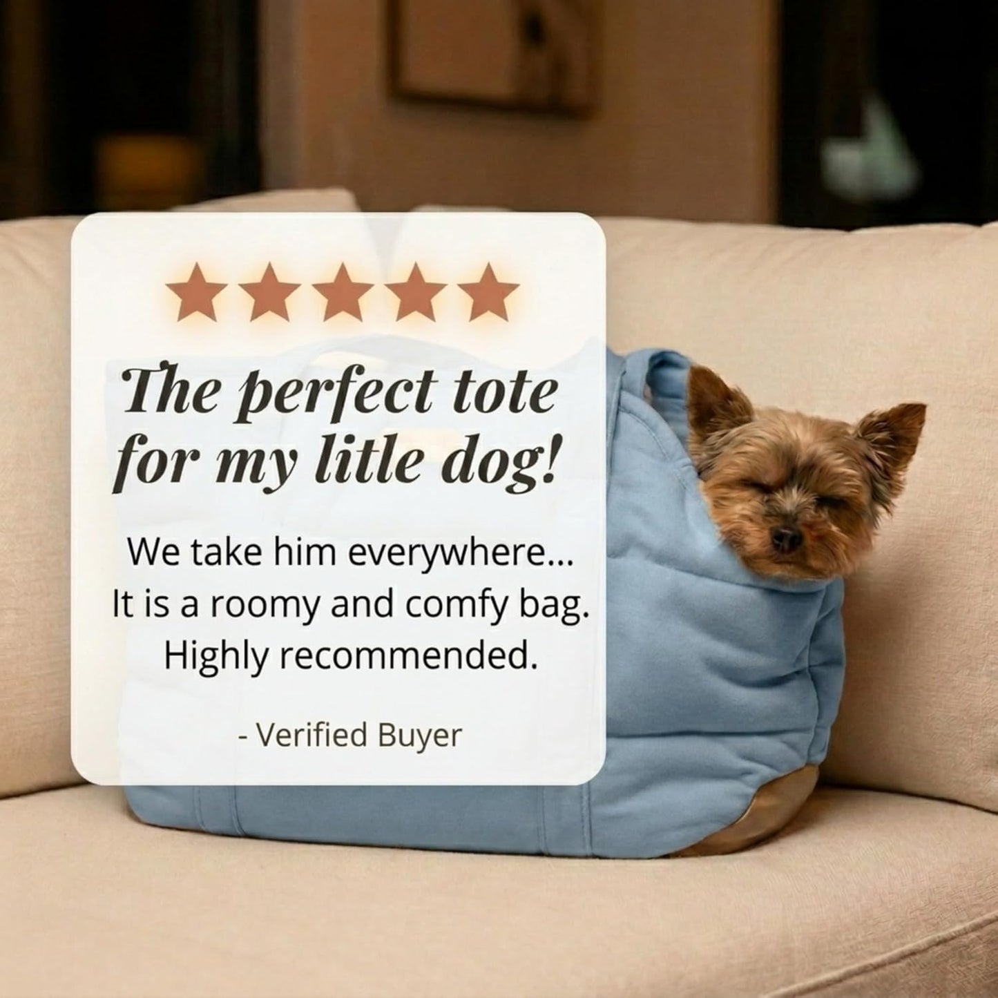 Plush Dog Purse Carrier for Small Dogs, Soft Dog Tote Bag with Safety Harness Clip, Cozy Pet Carrier for Dogs Under 15 lbs, Comfortable Dog Shoulder Carrier for Travel, Brown