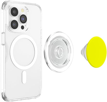 Phone Grip with Expanding Kickstand - Neon Yellow PopGrip for MagSafe
