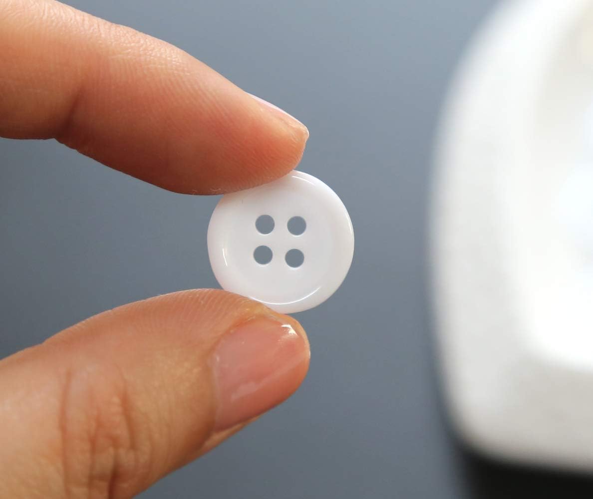 5/8 Inch (15mm) Yellow Color Buttons Sewing Round Flatback Button DIY Crafts Pack of 160 PCS