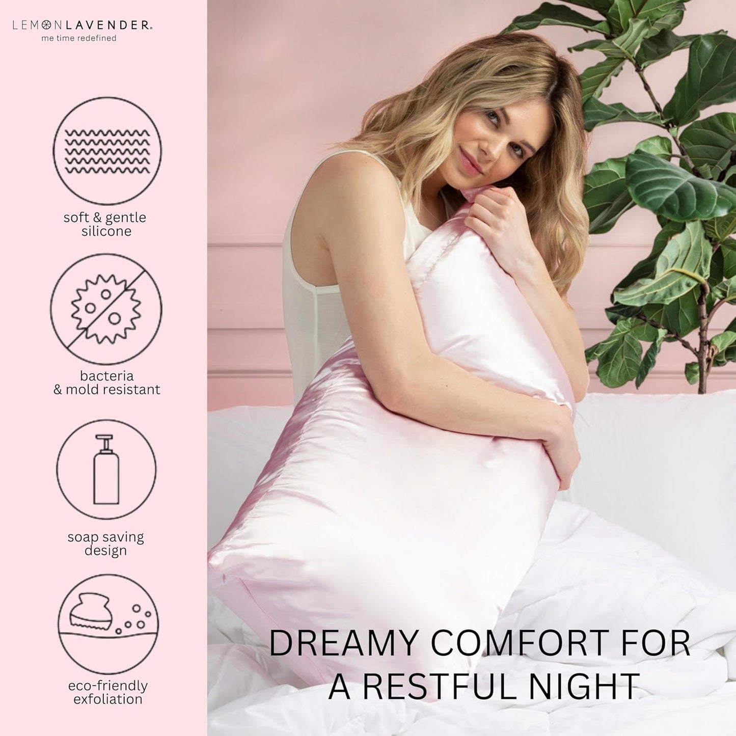 Luxe Silky Satin Patterned Pillowcase for Skin and Hair 20" X 28": Elevate Your Beauty Sleep and Hair Care Routine - Lofted (Queen)