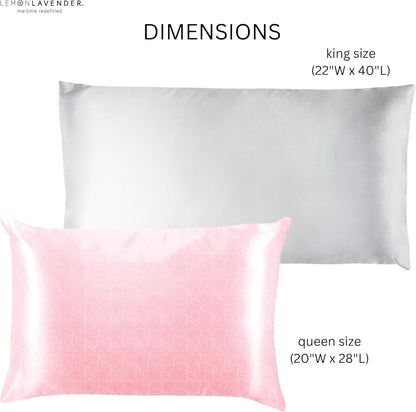 Luxe Silky Satin Patterned Pillowcase for Skin and Hair 20" X 28": Elevate Your Beauty Sleep and Hair Care Routine - Lofted (Queen)