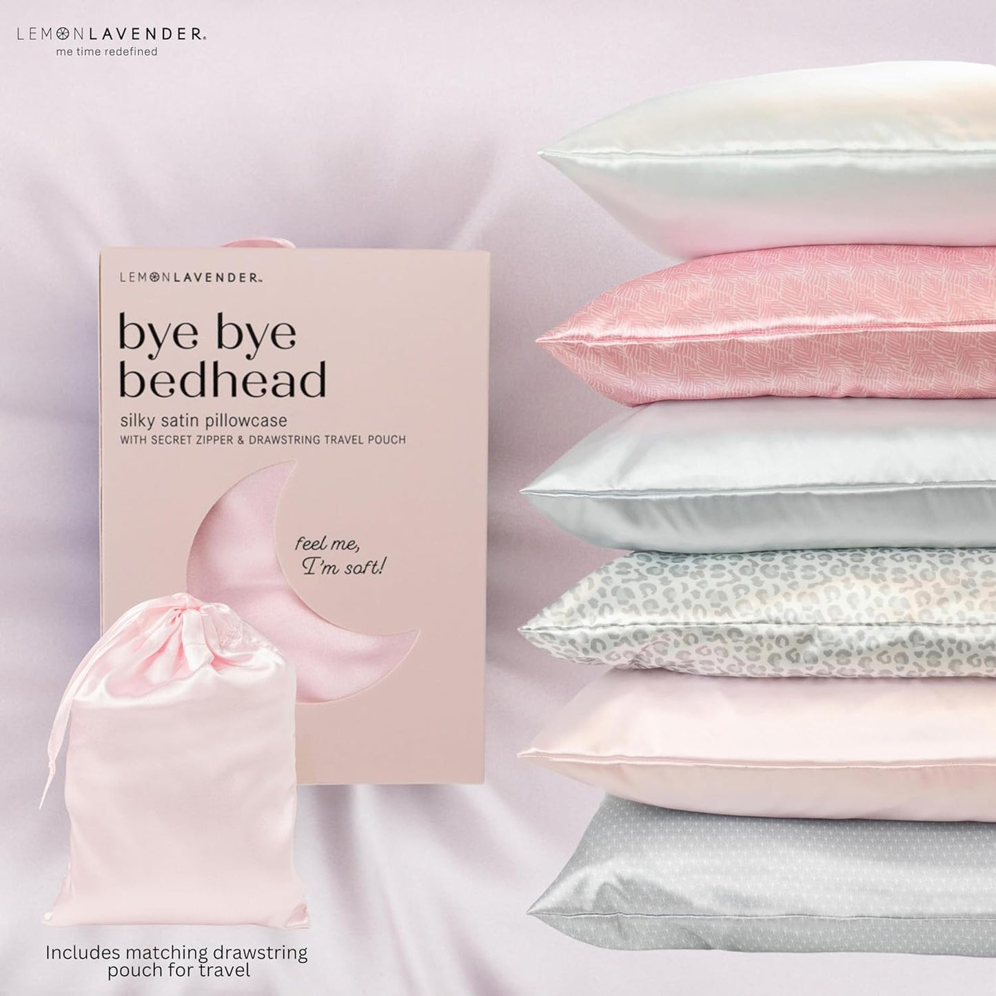 Luxe Silky Satin Patterned Pillowcase for Skin and Hair 20" X 28": Elevate Your Beauty Sleep and Hair Care Routine - Lofted (Queen)