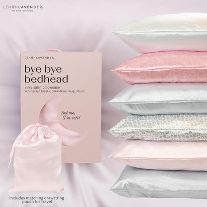 Luxe Silky Satin Patterned Pillowcase for Skin and Hair 20" X 28": Elevate Your Beauty Sleep and Hair Care Routine - Lofted (Queen)