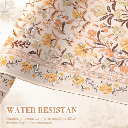 Desk Matt for Desktop, Cute Desk Pad Mat, XXL Large Mouse Pad, Anti-Slip Big Mousepad with Stitched Edges, Keyboard Pad Mouse Mat for Computer (Yellow Floral)