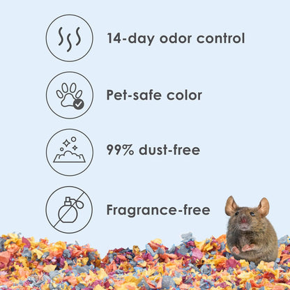 Clean & Cozy Colors, Small Animal Bedding with Extreme Odor Control, Sunset, 24.6 Liters