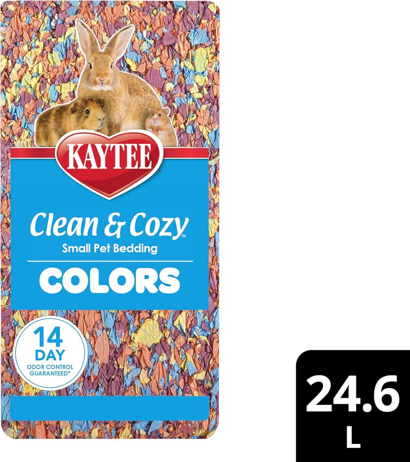 Clean & Cozy Colors, Small Animal Bedding with Extreme Odor Control, Sunset, 24.6 Liters