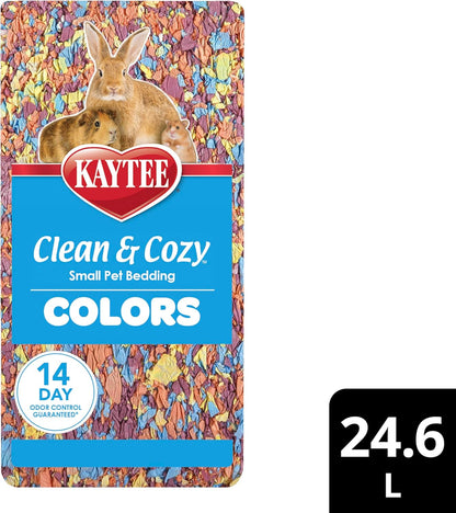 Clean & Cozy Colors, Small Animal Bedding with Extreme Odor Control, Sunset, 24.6 Liters