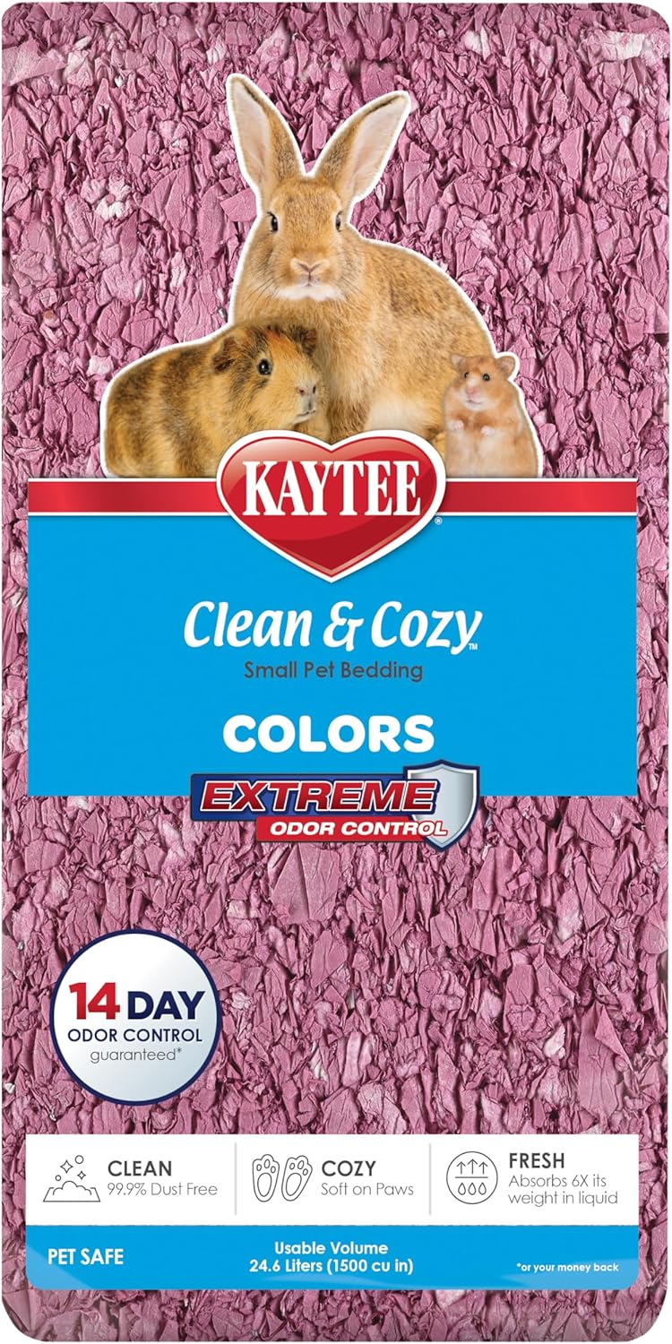Clean & Cozy Colors, Small Animal Bedding with Extreme Odor Control, Sunset, 24.6 Liters