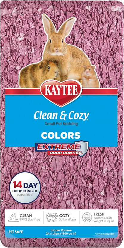 Clean & Cozy Colors, Small Animal Bedding with Extreme Odor Control, Sunset, 24.6 Liters