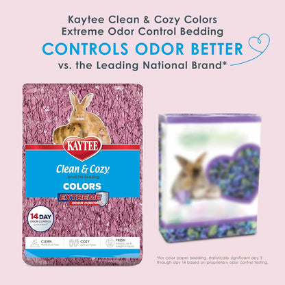 Clean & Cozy Colors, Small Animal Bedding with Extreme Odor Control, Sunset, 24.6 Liters