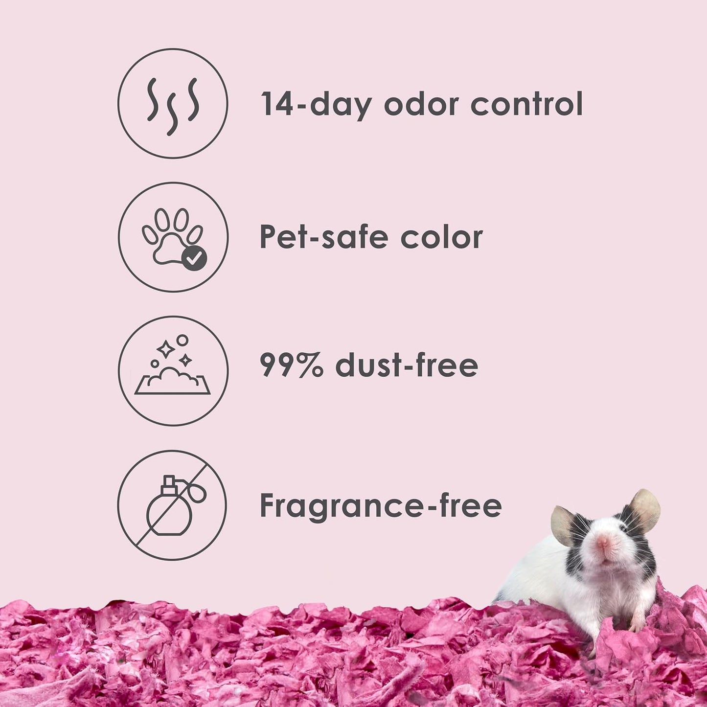 Clean & Cozy Colors, Small Animal Bedding with Extreme Odor Control, Sunset, 24.6 Liters