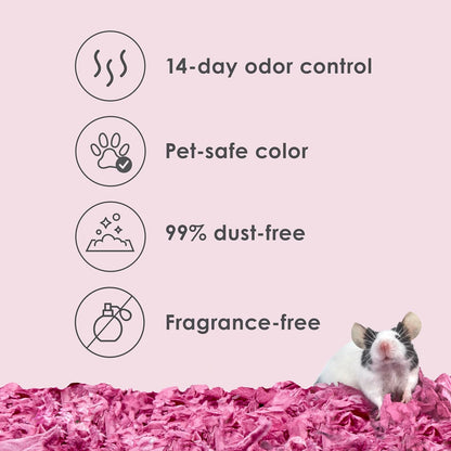 Clean & Cozy Colors, Small Animal Bedding with Extreme Odor Control, Sunset, 24.6 Liters